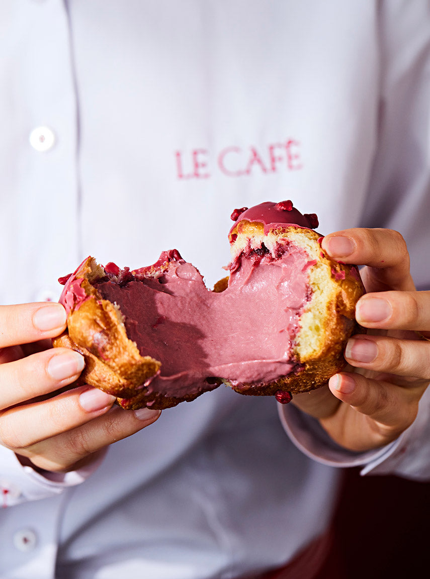 Raspberry brioche à tête