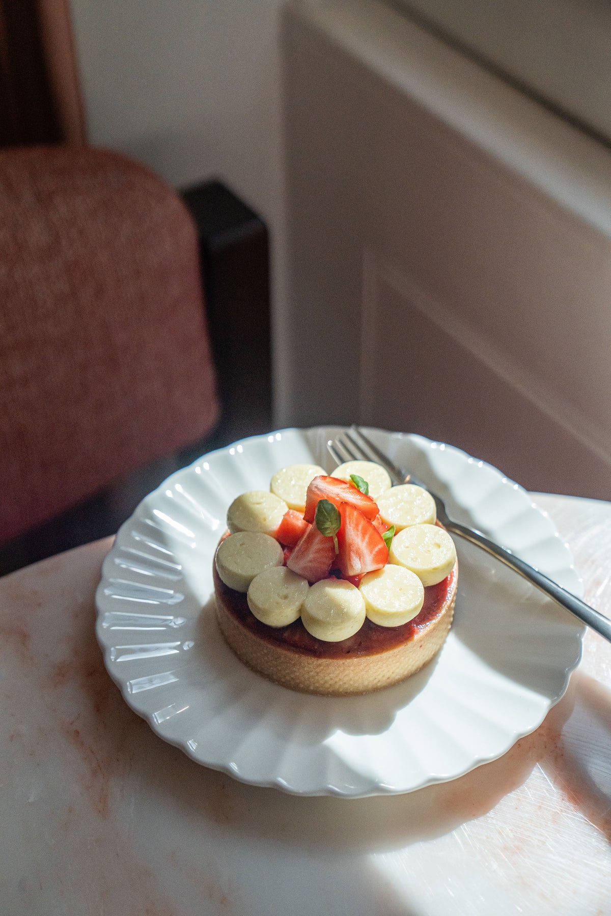 Strawberry & Basil Tart